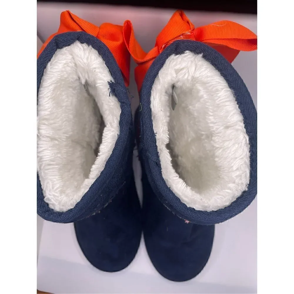 Denver Broncos bedazzled kids winter fuzzy boots size 3